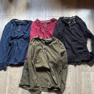 St. John's Bay Long Sleeve Tees - Blue, Red, Black, Olive